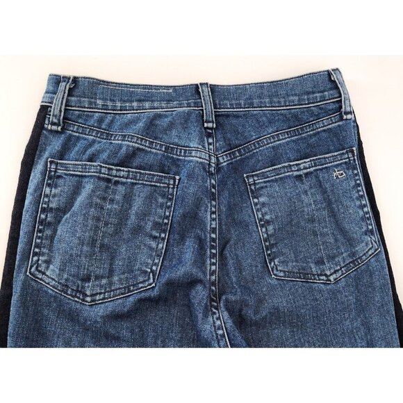 RAG & BONE Mazie Skinny Womens Jeans Double Indigo Stripe High Rise $250 Size 24 - Picture 6 of 9